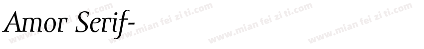 Amor Serif字体转换